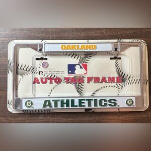 MLB Oakland Athletics A's Car Truck SUV Chrome License Plate Frame NIP